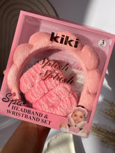 Spa Headband and wrist in Pink